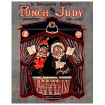 Punch and Judy Puppets Illustration Art t-shirts by PaperTimeMachine Punch and Judy Puppets Illustration Art t-shirts