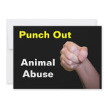 Punch Out Animal Abuse Personalized Invitations
