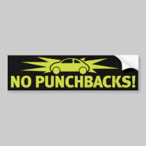 Punchbuggy Green - No Punchbacks! bumper stickers