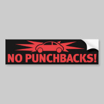 Punchbuggy Red - No Punchbacks! bumper stickers