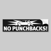 Punchbuggy White - No Punchbacks! bumper stickers