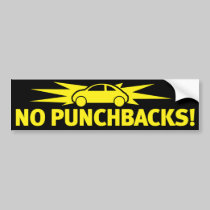 Punchbuggy Yellow - No Punchbacks! bumper stickers