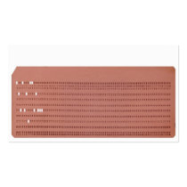 punched card business card template