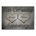 Punched Tin 10th Wedding Anniversary Card