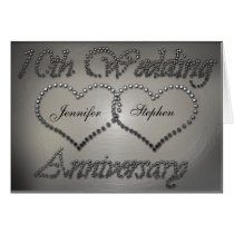 Punched Tin 10th Wedding Anniversary Card