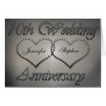 Punched Tin 10th Wedding Anniversary Card