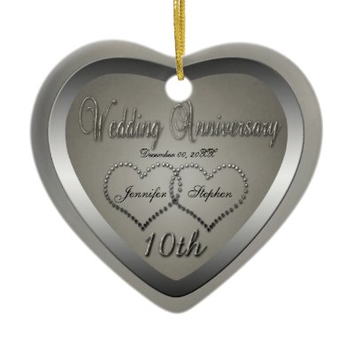 Punched Tin Look 10 Year Anniversary Ornament