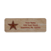 Punched Tin Star Address Label