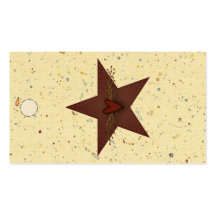 Punched Tin Star Hang Tag Business Cards