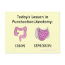Punctuation/Anatomy Lesson postcard