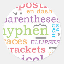 Punctuation II Sticker