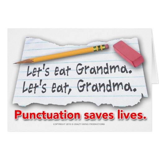 Punctuation Saves Lives Cards