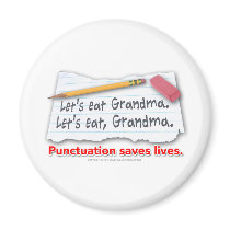 Punctuation Saves Lives Magnets