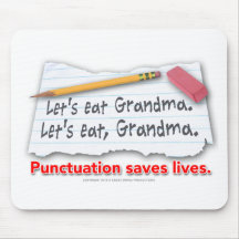 Punctuation Saves Lives Mouse Pads