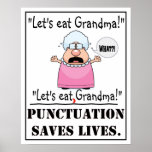 Punctuation Saves Lives - Poster posters
