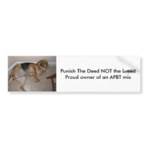 Punish The Deed NOT the Breed Bumper Sticker