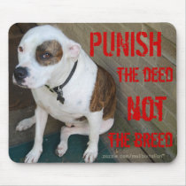 PUNISH the deed NOT the breed mousepads