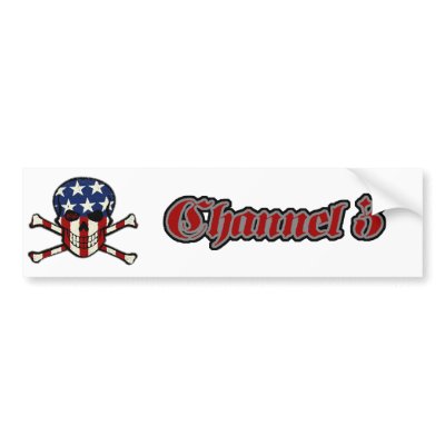 Punisher Skull Channel 3 Bumper Sticker by channelthree