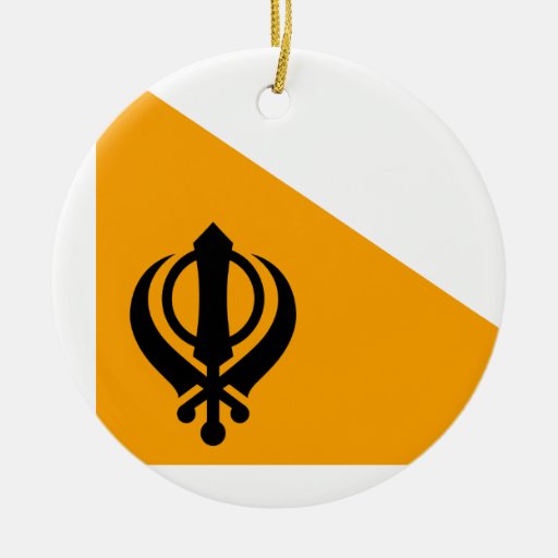 Punjab Sikh Holy Flag Sikhism Nishan Sahib Christmas Tree Ornament Zazzle