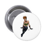 Punk Alternative Girl by Al Rio Button