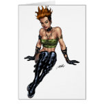 Punk Alternative Girl by Al Rio Card