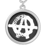 Punk Anarchy Symbol Circle "A" Necklace necklaces