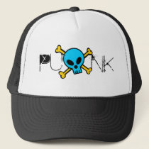 PUNK AND CROSSBONES TRUCKER HAT by babycore PUNK AND CROSSBONES TRUCKER HAT