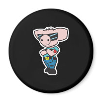 punk bad ass pig magnets by doonidesignsanimals punk bad ass pig magnets