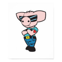punk bad ass pig posters by doonidesignsanimals punk bad ass pig posters