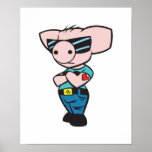 punk bad ass pig posters