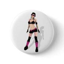 Punk Bomber Pilot Goth Pin Up buttons