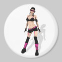 Punk Bomber Pilot Goth Pin Up magnets