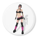 Punk Bomber Pilot Goth Pin Up magnets