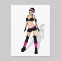 Punk Bomber Pilot Goth Pin Up postcards