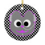 Punk Boy Kat Purple - Gray Ornament