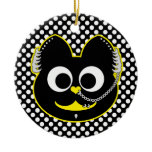Punk Boy Kat Yellow Christmas Tree Ornaments