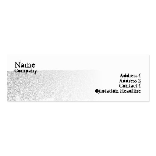 Punk Crowd - Skinny Business Cards (front side)