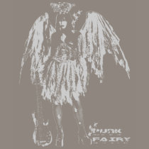 Punk Fairy band style custom made vintage black t-shirts