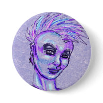 Punk Girl Sketch Button by Nitocris Punk Girl Sketch Button