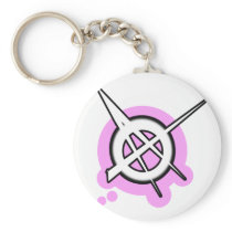 punk girls ANARCHY PUNK ROCK music keychains