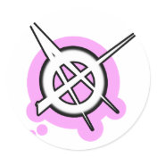 punk girls ANARCHY PUNK ROCK music Round Sticker