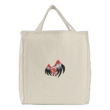Punk Goth Winged Heart MED Canvas Bag