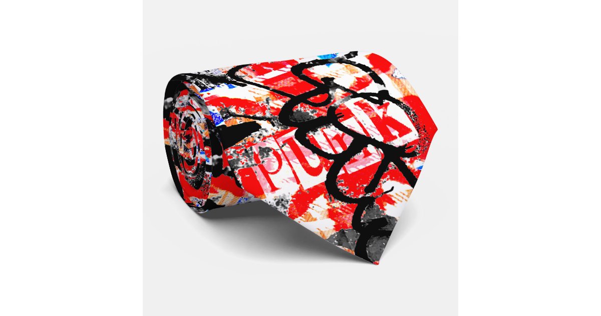 Punk Graffiti Tie Zazzle