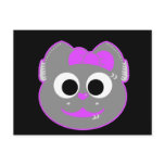 Punk kitty Purple - Gray Postcard