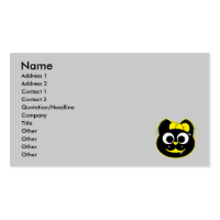 Punk kitty Yellow Business Card