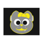 Punk kitty Yellow - Gray Post Card