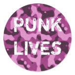 Punk Lives Pink Camo Sticker