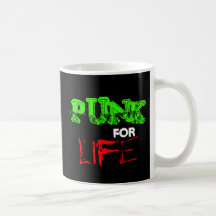 Punk para la vida tazas de café