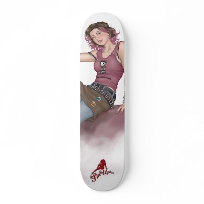 Punk PinUp Girl Custom Skate Board by pinupsnow