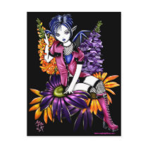 Punk Pixie Gothic Flower Faerie Fantasy Postcard